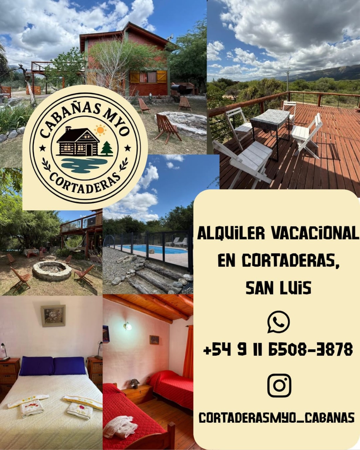 Cabañas MYO - alquiler vacacional en Cortaderas, San Luis